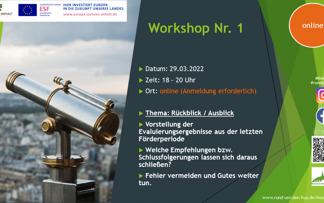 Workshop Nr. 1 „Rückblick / Ausblick“ am 29.03.2022